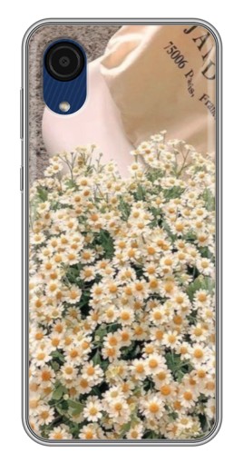 Чехол с картинкой "Букет ромашек" для Samsung Galaxy A03 Core