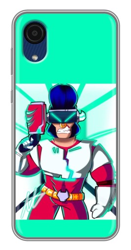 Чехол с картинкой "Булл в очках" для Samsung Galaxy A03 Core