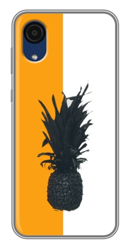 Силиконовый чехол с изображением "Черный Ананас" для Samsung Galaxy A03 Core