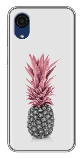Чехол с картинкой "Чёрно-белый ананас" для Samsung Galaxy A03 Core
