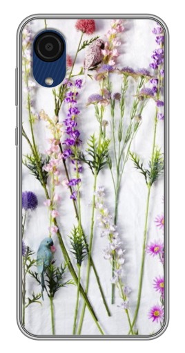 Чехол с картинкой "Фон полевых цветов" для Samsung Galaxy A03 Core