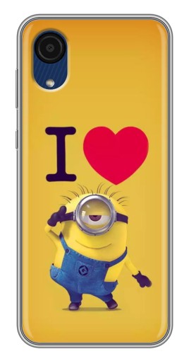 Чехол с печатью "I Love Minion" для Samsung Galaxy A03 Core