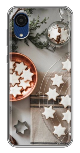 Силиконовый чехол с изображением "Имбирные звездочки" для Samsung Galaxy A03 Core