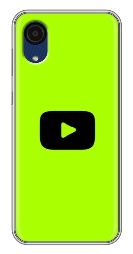Силиконовый чехол с изображением "Кнопка Ютуба" для Samsung Galaxy A03 Core