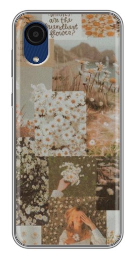 Чехол с принтом "Коллаж ромашек " для Samsung Galaxy A03 Core