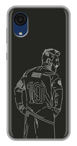 Чехол с печатью "Контур Месси" для Samsung Galaxy A03 Core