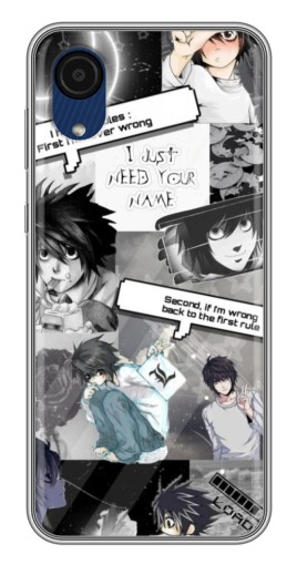 Чехол с картинкой "L - Death note" для Samsung Galaxy A03 Core