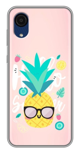 Силиконовый чехол с изображением "Летний ананас" для Samsung Galaxy A03 Core
