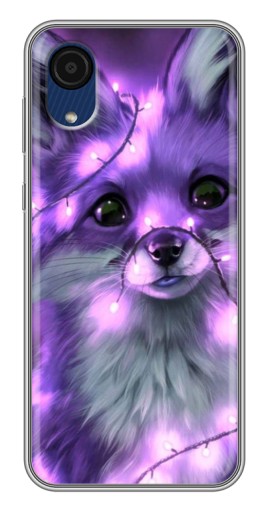 Силиконовый чехол с изображением "Лисенок фиолетовый" для Samsung Galaxy A03 Core