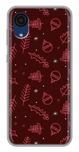 Чехол с картинкой "Листочки и шары" для Samsung Galaxy A03 Core
