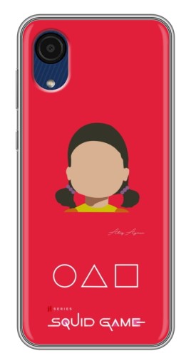 Чехол с картинкой "Лицо куклы" для Samsung Galaxy A03 Core