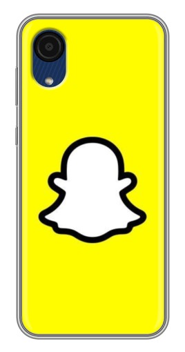 Силиконовый чехол с изображением "Лого Snapchat" для Samsung Galaxy A03 Core