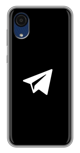 Чехол с картинкой "Лого Телеграм" для Samsung Galaxy A03 Core