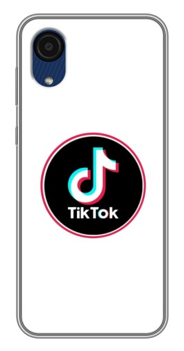 Силиконовый чехол с изображением "Лого Тик Ток" для Samsung Galaxy A03 Core