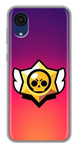 Чехол с картинкой "Логотип Brawl Stars" для Samsung Galaxy A03 Core