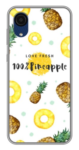 Чехол с картинкой "Любовь к ананасам" для Samsung Galaxy A03 Core
