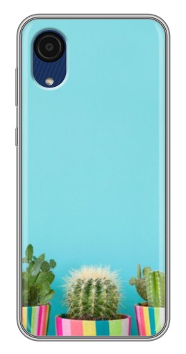 Силиконовый чехол с изображением "Маленькие кактусы" для Samsung Galaxy A03 Core