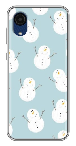 Чехол с картинкой "Маленькие снеговики" для Samsung Galaxy A03 Core