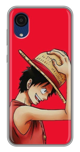 Чехол с картинкой "Манки в шляпе" для Samsung Galaxy A03 Core