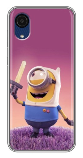 Чехол с картинкой "Миньон с мечом" для Samsung Galaxy A03 Core