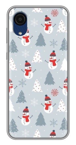Чехол с печатью "Новогодний фон" для Samsung Galaxy A03 Core