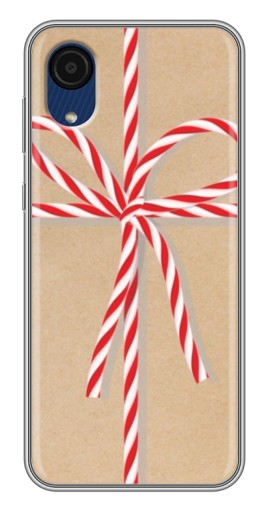 Чехол с принтом "Новогодний подарок" для Samsung Galaxy A03 Core