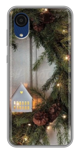 Чехол с принтом "Новогодний венок" для Samsung Galaxy A03 Core