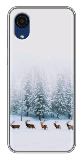 Чехол с печатью "Олени в лесу" для Samsung Galaxy A03 Core
