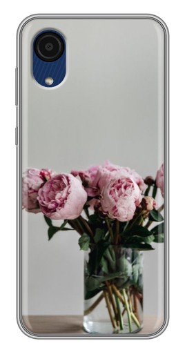 Чехол с принтом "Пионы в вазе" для Samsung Galaxy A03 Core