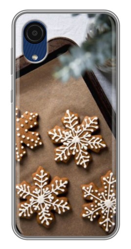 Чехол с печатью "Пряничные снежинки" для Samsung Galaxy A03 Core