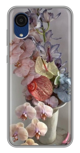 Чехол с печатью "Разноцветные орхидеи" для Samsung Galaxy A03 Core