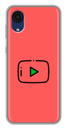 Чехол с картинкой "Рисованная кнопка" для Samsung Galaxy A03 Core