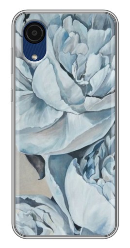 Чехол с картинкой "Рисунок пионы" для Samsung Galaxy A03 Core