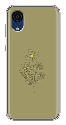 Чехол с картинкой "Рисунок ромашка" для Samsung Galaxy A03 Core