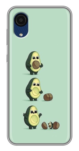 Чехол с картинкой "Рождение авокадо" для Samsung Galaxy A03 Core