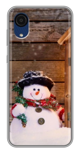 Чехол с принтом "Рождественский снеговик" для Samsung Galaxy A03 Core