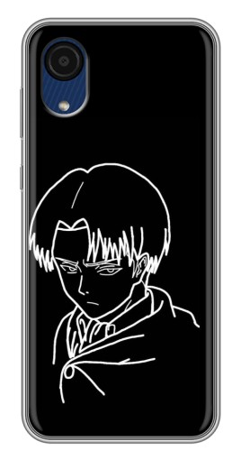 Силиконовый чехол с изображением "Силуэт Леви" для Samsung Galaxy A03 Core