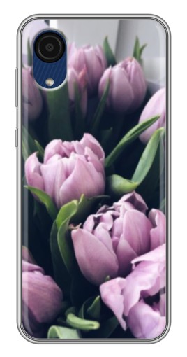 Чехол с печатью "Сиреневые тюльпаны" для Samsung Galaxy A03 Core
