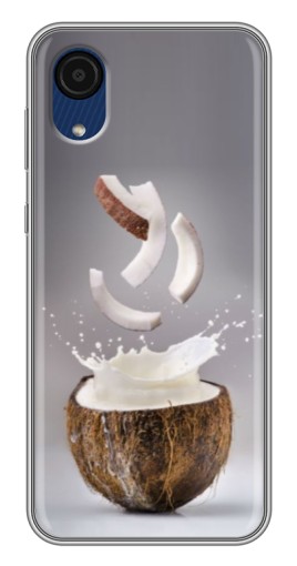 Чехол с картинкой "Стакан кокоса" для Samsung Galaxy A03 Core