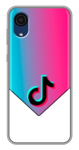 Чехол с картинкой "Tiktok Logo" для Samsung Galaxy A03 Core