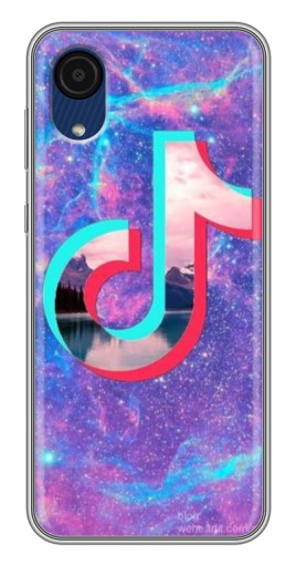 Силиконовый чехол с изображением "ТикТок мраморный" для Samsung Galaxy A03 Core