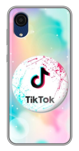 Силиконовый чехол с изображением "TikTok принт" для Samsung Galaxy A03 Core