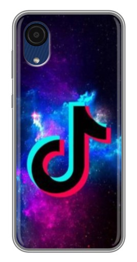 Силиконовый чехол с изображением "ТикТок в космосе" для Samsung Galaxy A03 Core