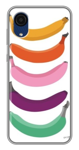 Силиконовый чехол с изображением "Цветные бананы" для Samsung Galaxy A03 Core
