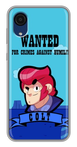 Силиконовый чехол с изображением "WANTED COLT" для Samsung Galaxy A03 Core