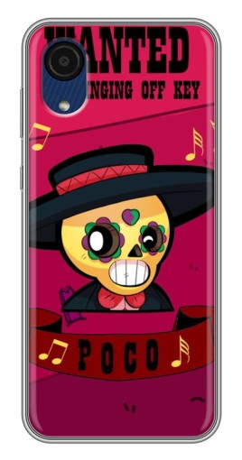 Силиконовый чехол с изображением "WANTED POCO" для Samsung Galaxy A03 Core