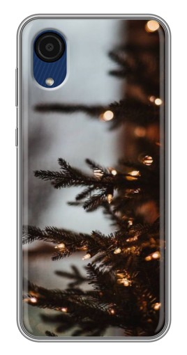 Чехол с печатью "Елка с гирляндой" для Samsung Galaxy A03 Core