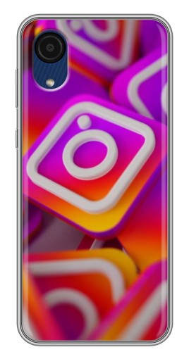 Чехол с принтом "Значки Инстаграм" для Samsung Galaxy A03 Core