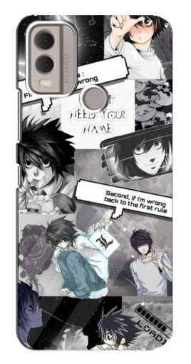 Чехол с печатью "L - Death note" для Nokia C22