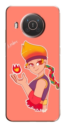 Чехол с принтом "Amber с огоньком" для Nokia X10